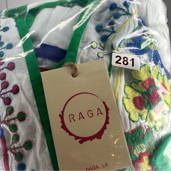 NWT RAGA Embroidered Baby Doll Boho Anthropologie Mini Sun Dress Size Medium - Picture 10 of 10